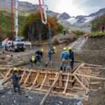 Comenzó la Obra de Hormigonado para la Instalación del Medio de Elevación en el Glaciar Martinal