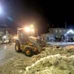 Ushuaia: operativo nocturno de limpieza en Avenida Maipú como parte del Operativo Invierno