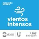 Ushuaia: emiten alerta amarilla por fuertes vientos y lluvias para este jueves